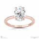 natural diamond oval cut hidden halo engagement ring rose gold with 18k rose gold metal and oval shape diamond