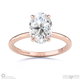 lab grown diamond oval cut hidden halo engagement ring rose gold with 18k rose gold metal and oval shape diamond