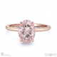 morganite oval cut hidden halo engagement ring rose gold with 18k rose gold metal and oval shape diamond