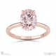 morganite oval cut hidden halo engagement ring rose gold with 18k rose gold metal and oval shape diamond