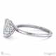 oval lab grown diamond four claw hidden halo pavé engagement ring white gold with 9k white gold metal and oval shape diamond