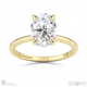 oval natural diamond four claw hidden halo pavé engagement ring yellow gold with 9k yellow gold metal and oval shape diamond
