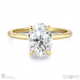 oval natural diamond four claw hidden halo pavé engagement ring yellow gold with 9k yellow gold metal and oval shape diamond