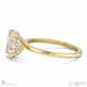oval natural diamond four claw hidden halo pavé engagement ring yellow gold with 9k yellow gold metal and oval shape diamond