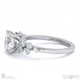 fairy natural diamond engagement ring white gold with 9k white gold metal and round shape diamond