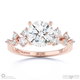fairy natural diamond engagement ring rose gold with 18k rose gold metal and round shape diamond