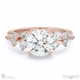 fairy natural diamond engagement ring rose gold with 18k rose gold metal and round shape diamond