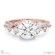 fairy natural diamond engagement ring rose gold with 18k rose gold metal and round shape diamond