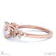 fairy natural diamond engagement ring rose gold with 18k rose gold metal and round shape diamond