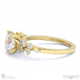 fairy lab grown diamond engagement ring yellow gold with 9k yellow gold metal and round shape diamond
