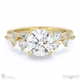 fairy lab grown diamond engagement ring yellow gold with 9k yellow gold metal and round shape diamond