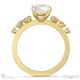 fairy lab grown diamond engagement ring yellow gold with 9k yellow gold metal and round shape diamond
