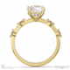 star crossed four prong hidden pave halo round lab grown diamond engagement ring yellow gold with 18k yellow gold metal and round shape diamond