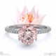 blushing bride fynbos pink natural diamond high set engagement ring white gold with 9k white gold metal and round shape diamond