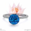 blushing bride fynbos sapphire high set engagement ring platinum with platinum metal and round shape diamond