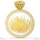 pincushion fynbos flower high set engagement ring yellow gold with 18k yellow gold metal and round shape diamond