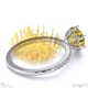 pincushion fynbos flower high set engagement ring platinum with platinum metal and round shape diamond