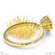 pincushion fynbos flower high set engagement ring yellow gold with 18k yellow gold metal and round shape diamond
