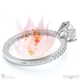 Low-Set Blushing Bride Natural Diamond On Thin Half-Round Band With Pavé Side Natural Diamonds