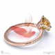 disa orchid yellow natural diamond low-set pavé side diamonds engagement ring rose gold with 9k rose gold metal and round shape diamond