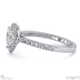 wholesale heart halo lab grown diamond engagement ring white gold with 9k white gold metal and heart shape diamond