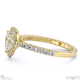 natural diamond heart halo side stones engagement ring yellow gold with 18k yellow gold metal and heart shape diamond