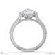 wholesale heart halo lab grown diamond engagement ring white gold with 9k white gold metal and heart shape diamond