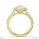 natural diamond heart halo side stones engagement ring yellow gold with 18k yellow gold metal and heart shape diamond