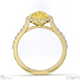 yellow lab grown diamond heart halo engagement ring yellow gold with 18k yellow gold metal and heart shape diamond