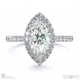 marquise cut natural diamond halo engagement ring white gold with 18k white gold metal and marquise shape diamond