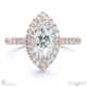 natural diamond marquise halo side stones engagement ring rose gold with 18k rose gold metal and marquise shape diamond
