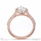 natural diamond marquise halo side stones engagement ring rose gold with 18k rose gold metal and marquise shape diamond