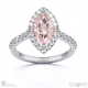 morganite marquise halo engagement ring platinum with platinum metal and marquise shape diamond