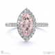 morganite marquise halo engagement ring platinum with platinum metal and marquise shape diamond