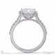 princess cut natural diamond halo with side stones engagement ring white gold with 9k white gold metal and princess shape diamond