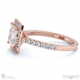 princess cut natural diamond halo engagement ring rose gold with 9k rose gold metal and princess shape diamond