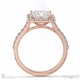 princess cut natural diamond halo engagement ring rose gold with 9k rose gold metal and princess shape diamond