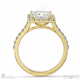 Lab Grown Diamond Oval Halo Side Stones Engagement Ring White Gold