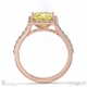 yellow natural diamond princess halo engagement ring rose gold with 18k rose gold metal and princess shape diamond