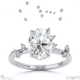 orion star constellation engagement ring platinum with platinum metal and oval shape diamond