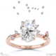 orion star constellation engagement ring rose gold with 18k rose gold metal and oval shape diamond