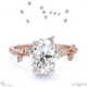 orion star constellation engagement ring rose gold with 18k rose gold metal and oval shape diamond