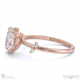 orion star constellation engagement ring rose gold with 18k rose gold metal and oval shape diamond