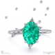 southern cross star green lab grown diamond celestial oval engagement ring white gold with 18k white gold metal and oval shape diamond