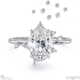 pleiades constellation lab grown diamond engagement ring platinum with platinum metal and oval shape diamond