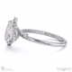 pleiades constellation lab grown diamond engagement ring platinum with platinum metal and oval shape diamond