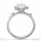 pleiades constellation lab grown diamond engagement ring platinum with platinum metal and oval shape diamond