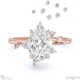 pleiades constellation natural diamond engagement ring rose gold with 18k rose gold metal and oval shape diamond
