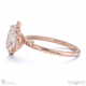 pleiades constellation natural diamond engagement ring rose gold with 18k rose gold metal and oval shape diamond