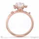 pleiades constellation natural diamond engagement ring rose gold with 18k rose gold metal and oval shape diamond